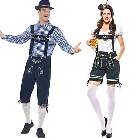 Deluxe Bavaria Okotberfest Lederhosen Man Women Beer Festival Party Bar Girl Maid Outfit